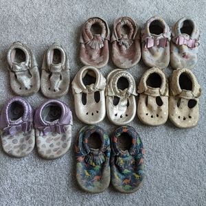 Lot of 7 Freshly Picked moccasins mini soles sz 5